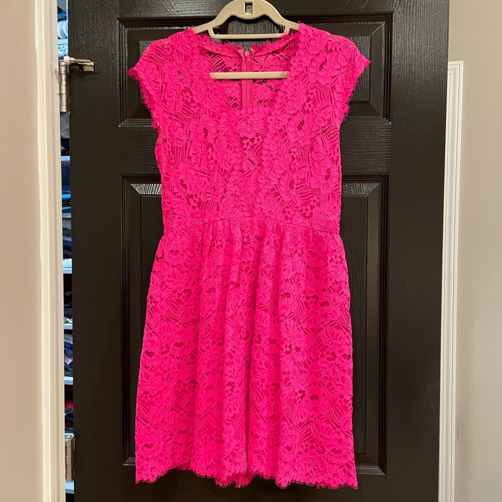 Hot pink Shoshanna lace dress size 4